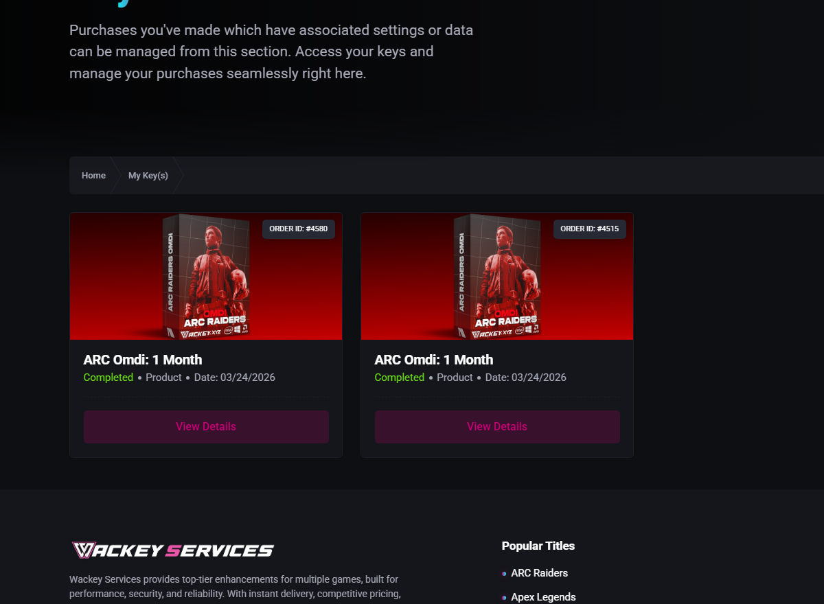 Customer screenshot
