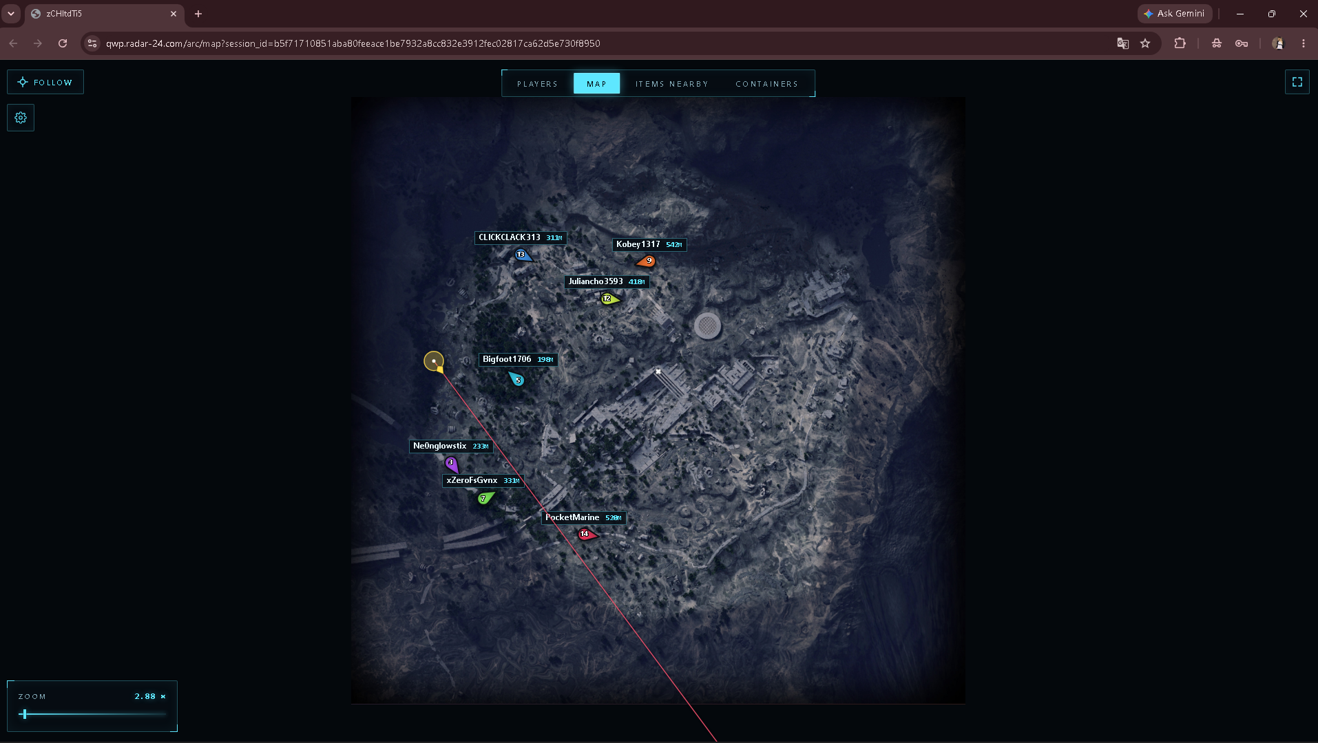 Customer screenshot